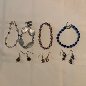 Blue Beaded Women's Bracelet - Multi-Style Blue Accent Bracelet